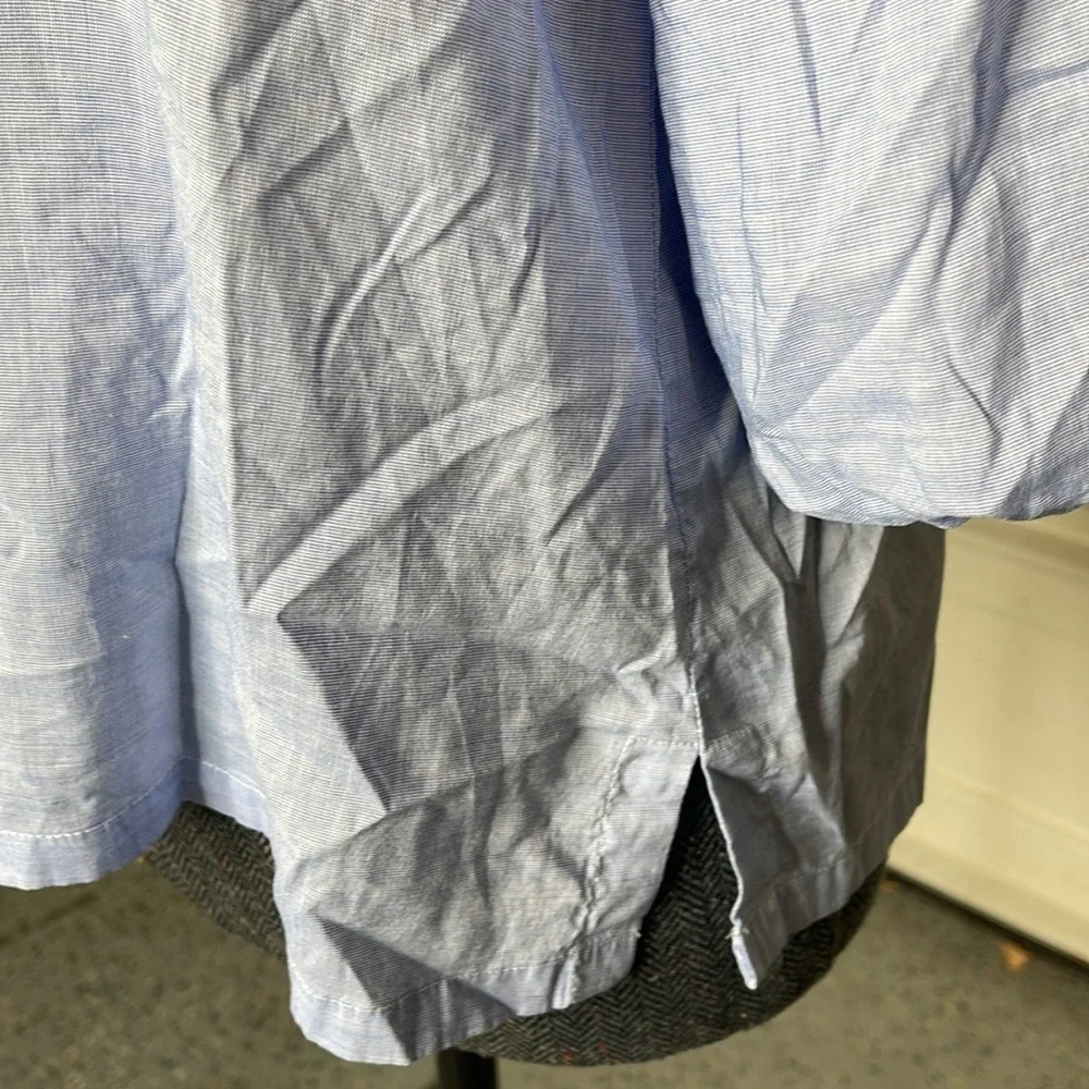 Loft Light Blue Puffy Sleeve Top Size Small